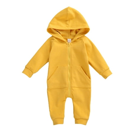 

Wassery Baby Boys Girls Zipper Hooded Jumpsuit Romper Long Sleeve Onesie Outfit