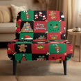thumbnail image 2 of HELLHERO Christmas Decoration Theme Armless Accent Chair Protector, Stain Protection Dustproof Armless Chair Slipcover for Home Hotel, 2 of 7