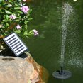 thumbnail image 4 of Solar Fountain Pump with LED Lighting, 1.5W Floating Solar Panel Submersible Brushless Water Pump Kit, Battery Backup, for Bird Bath Garden Pond, 4 of 6