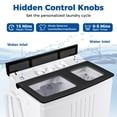thumbnail image 6 of Costway Portable Washing Machine, 20 lbs Compact Laundry Machine with 12 LBS Washer Gray & White, 6 of 11