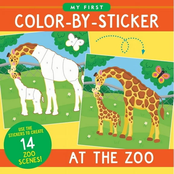 My First Color-By-Sticker Book - At the Zoo, (Paperback)
