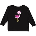 thumbnail image 3 of Inktastic Cute Flamingo, Baby Flamingo, Pink Flamingo, Bird Girls Long Sleeve Toddler T-Shirt, 3 of 5