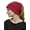 Red, variant on Confetti Pony Tail Knit Beanie, Black
