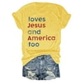 thumbnail image 2 of Spring Tops for Women America Too Shirt She A Good Girl and America Too 4Th of July Patriotic Independence Day Oversized Tshirts for Women Yellow, 2 of 3