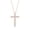 Rose Gold Plated, variant on 1/2 ct. t.w. Lab Grown Diamond Round & Baguette Cross Necklace Rose Gold Plated, 18"