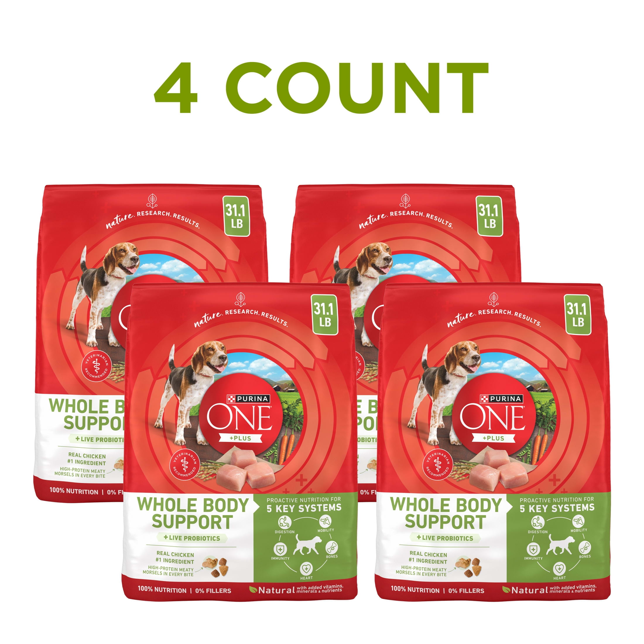 Purina ONE Plus Whole Body Support Chicken Flavor Dry Dog Food, 31.1 lb Bag
