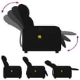 thumbnail image 3 of vidaXL Massage Recliner Chair Black Fabric, 3 of 5