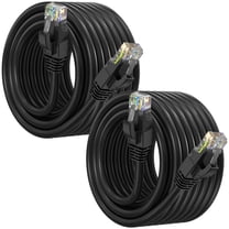 Maximm Cat6 Ethernet Cable 2-Pack 30 ft – CCA LAN Network Patch Cords, RJ45, Black