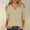Khaki, variant on Abtuhar Women's Shirts,Women's Fashionable Solid Color T-shirt 3/4 Sleeve Shirt V-neck Casual Top