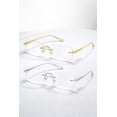 thumbnail image 6 of 2 Pack Rimless Reading Glasses Women Men Stylish Metal Frame Computer Work Book, 6 of 8