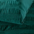 thumbnail image 6 of Lush Decor Azalea Ruched Velvet Stripe Comforter 3 Piece Set Full/ Queen Teal - Teen Bedding Set - Velvet Comforter - Blue Bedding - Modern Glam, 6 of 10