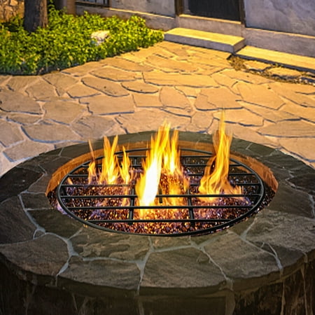 

ZGBY Fire Pit Grate Round Firewood Grate 24 Grate For Fire Pit Heavy Duty Steel