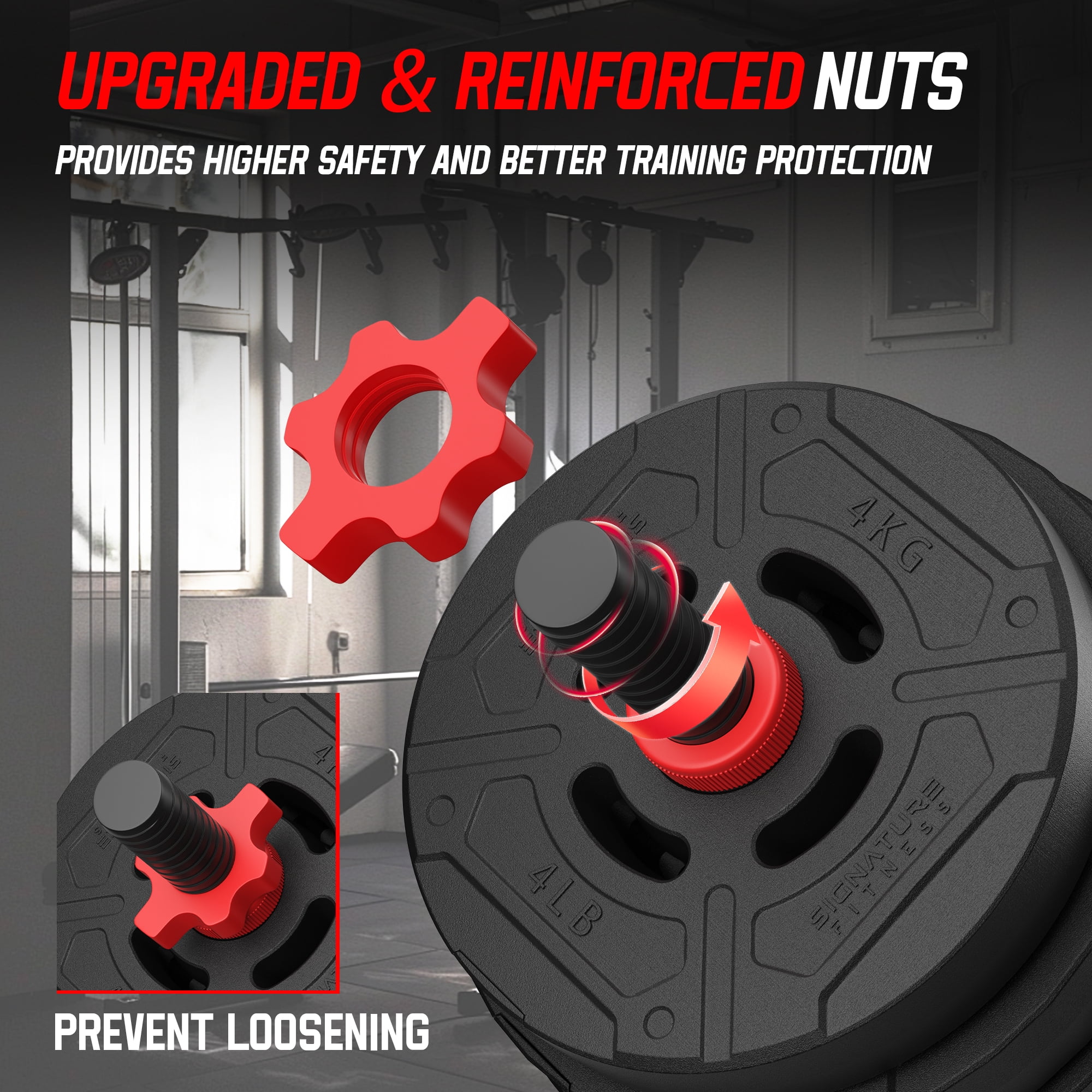 BalanceFrom 60LB 4-in-1 Portable Changeable Dumbbell, Barbell, and Kettlebell Set with Adjustable Weights