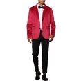 thumbnail image 2 of Lars Amadeus Formal Suede Blazers for Men's Slim Fit Solid Two Button Suit Sports Coats, 2 of 5