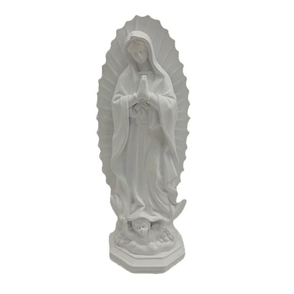 Catholic Mary Statue Figure Our Lady Figurine Religious for Home Hallway Entryway Decoration , white
