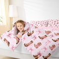 thumbnail image 5 of Homewish Retro Cowgirl Boots Bedding Comforter Set,Cartoon Bowtie Ribbon Twin Comforter Sets,Rustic Farmhouse Cabin Bedding Set For Girls Kids,Breathable Home Decor Reversible,2 Pieces, 5 of 9
