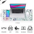 thumbnail image 5 of Purple Flowers with Green Leaves&nbsp;pad Mousewaterproofwashable&nbsp;for Office Home Work GamingmousematRubber Base Mousepad with Stitched Edges 31.5x11.8inches, 5 of 7