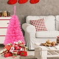 thumbnail image 1 of Costway 3 ft Premium Artificial Christmas Mini Tree Holiday Season Pink w/ Plastic Stand, 1 of 8