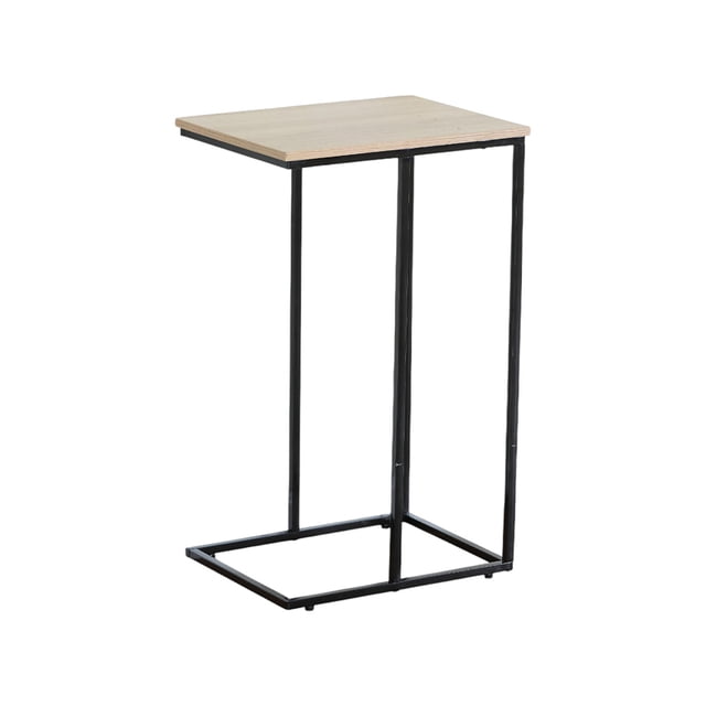 Ilios Innova | Mesa Auxiliar Alta Lateral Minimalista Industrial con Estructura de Metal y Superficie de MDF para Sala de estar.