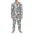 thumbnail image 3 of Pofeuu Hand Drawn Snake Print Men's Long Sleeve Pajama Set Pijamas Para Hombres Pijamas Para Hombres Mens Pajamas Set-XX-Large, 3 of 7