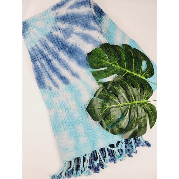 Bath Towel, Waffle Towel, Turkish Beach Towel, Handmade Tie dye