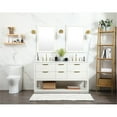 thumbnail image 6 of Elegant Decor Larkin 60" Solid Wood MDF Single Bathroom Vanity in White, 6 of 8