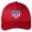 Red, variant on Adult Patriotic Waving US Flag Patch Americana USA Flag Twill Hat Cap - Red