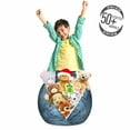 thumbnail image 3 of Abstract Storage Toy Bag Chair, Continuous Pattern Circular Shapes and Geometrical Motifs Art Print, Stuffed Animal Organizer Washable Bag, Large Size, Slate Blue and Multicolor, by Ambesonne, 3 of 3