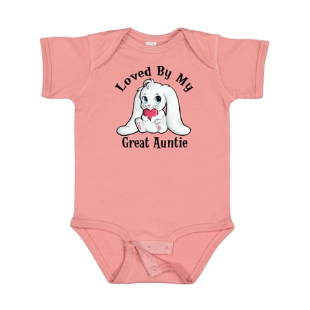 

Inktastic Loved by My Great Auntie Bunny Rabbit Boys or Girls Baby Bodysuit
