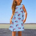 thumbnail image 2 of TJAZFJPA Robes pour Filles Taille 10-12 Robe Sans Manches du 4 Juillet Imprimé Drapeau Patriotique Mignon Ligne A Extensible Confortable Robe Décontractée d'Été pour Tout-Petits Enfants Petites Filles Robes, 2 of 5