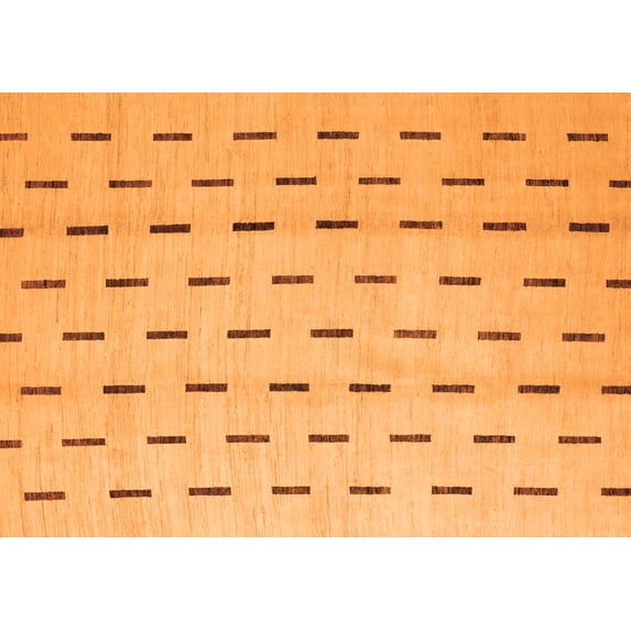 Ahgly Company Indoor Rectangle Solid Orange Modern Area Rugs, 2' x 4'