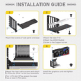 thumbnail image 3 of Vertical Graphics Card Holder Kit with 15cm PCI-E 4.0 X16 Riser Cable Video Card Support Kit GPU Bracket Holder White,1 x Vertical Graphics Card Holder Kit,White, 3 of 6