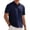 Navy, variant on Dwelliawo Men's Casual Polo Shirt Short Sleeve Vacation Button Summer Beach Knit Stretchy Golf Shirts Light Blue S