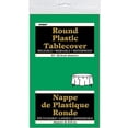 thumbnail image 2 of Unique Round Plastic Table Cover, 84" (1 Count), Emerald Green, 2 of 3