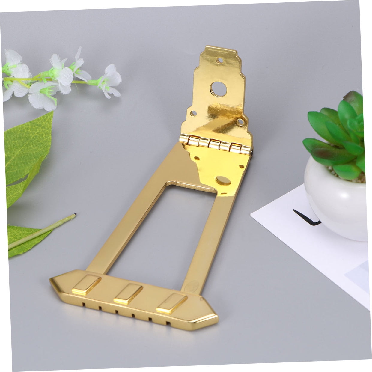 WRISTBIQUE Golden Metal Guitar Tailpiece for Jazz Guitar Use with Screws Included Durable Design