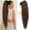 Mixed Brown, variant on Ponytail Extension, 34" Black Long Wavy Drawstring Ponytail Extensions, DP001 Softer 80% Import Synthetic Clip in Hairpiece Looking Hairpiece for Women-Black