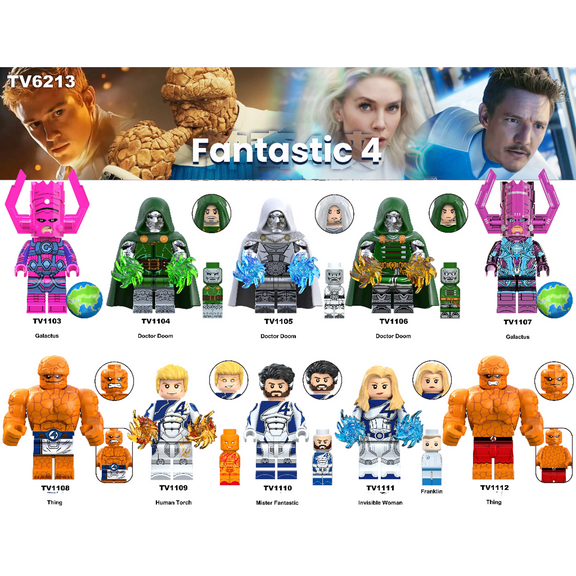 EYUCDVC 10PCS Fantastic Four Minifigures - Action Figures 1.77inch Set, The Best Gift For Christmas, Halloween, Birthdays