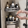 thumbnail image 1 of JASKFLY Alloy Storage Rack Corner Bathroom Storage Shelf Organizer Rack, 1 of 7