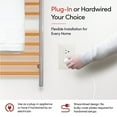 thumbnail image 5 of Towel Warmers for Bathroom - Wall Mounted Heated Towel Rack with Shelf, 11 Bars Polished Stainless Steel, 20 x 36 in. Electric Heating and Drying Rack, 120V Plug-in or Hardwired (Summit), 5 of 13