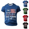 thumbnail image 5 of 250 Anniversary Usa Shirt Mens Shirts Short Sleeve Vintage 250 Years American 1776-2026 250th Birthday Usa T-Shirt Big & Tall Casual Stylish America Pullover Activewear, 5 of 5