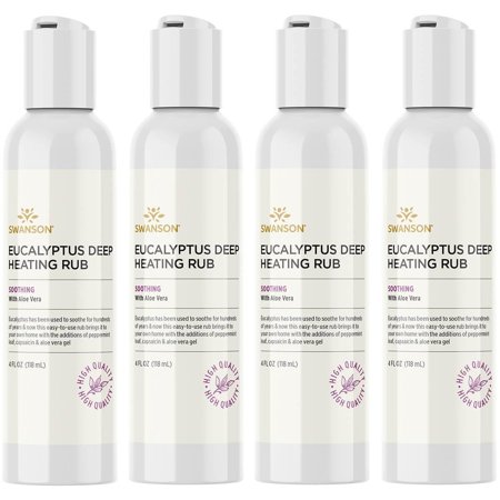 Swanson Eucalyptus Deep Heating Rub 4 fl oz Gel 4 Pack