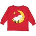 thumbnail image 3 of Inktastic Cute Sheep, Sleeping Sheep, Moon, Stars, Sleepy Boys or Girls Long Sleeve Toddler T-Shirt, 3 of 5