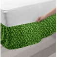 thumbnail image 2 of Exotic Bed Skirt, Repeating Organic Jungle Elements Randomly Scattered on a Green Field, Elastic Bedskirt Dust Ruffle Wrap Around for Bedding Decor, 4 Sizes, Lime Green Olive Green, by Ambesonne, 2 of 2