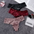 thumbnail image 2 of BANNIROU-bragas sexys para mujer, lencería de encaje, tangas femeninas, ropa interior íntima, envío gratis, 3 uds., 2 of 5