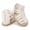 White, variant on 2PCS Baby Girls Princess Shoes with Hair Band, Infant Non-Slip Soft Sole Cute Shoes