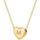 thumbnail image 1 of Delicado collar inicial con letras de la A a la Z 26 collar con colgante de corazón del alfabeto oso de fresa  Hogar, 1 of 1
