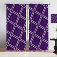 thumbnail image 3 of Geometric Stripes Check Window Curtains, Triangles Diagonal Squares Rod Pocket Blackout Window Drapes, Dust-Proof Easy to Clean Curtains for Living Room Bedroom Kitchen Dining Room-W42xL63in, 3 of 5