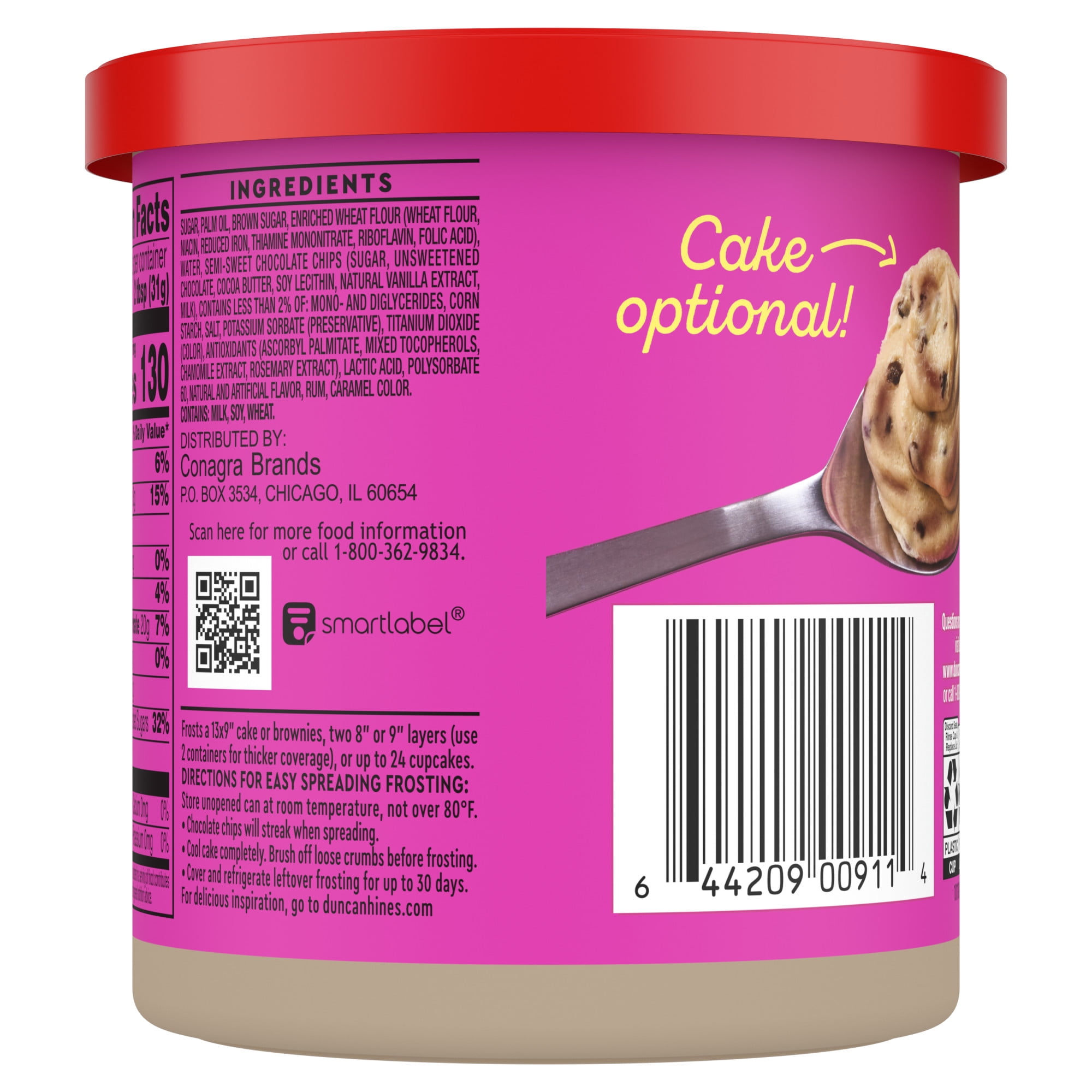 Duncan Hines EPIC Cookie Dough Flavored Frosting, 15 oz Can