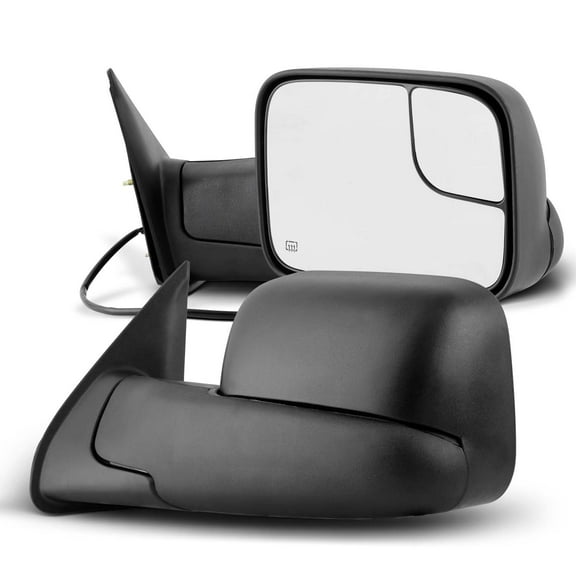 AKKON - Fits 2005-2015 Tacoma Power Heated Black Flip-up Towing Mirrors w/ Manual-Folding Pair Left Right Set