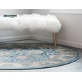 thumbnail image 4 of Unique Loom Salzburg Collection Area Rug - Gaisberg (5' 1" Round Light Blue/Gray), 4 of 6